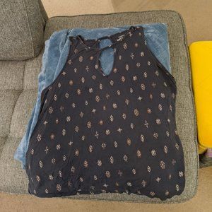 Torrid Gray Western Pattern Peek-A-Boo Tank